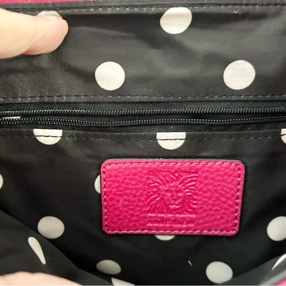 Anne Klein bag pebbled leather shoulder purse Kickstart azalea color - Picture 5 of 5